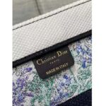 Dior Women CD Medium Book Tote White Multicolor Flowers Constellation Embroidery - Image 10