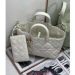 Dior Women CD Medium Dior Toujours Bag Latte Macrocannage Calfskin - immagine 6