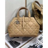 Dior Women CD Medium Dior Toujours Bag Medium Tan Macrocannage Calfskin (8)