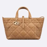 Dior Women CD Medium Dior Toujours Bag Medium Tan Macrocannage Calfskin (8)