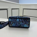 Dior Women CD Medium Lady D-Lite Bag Celestial Blue Multicolor Toile De Jouy Voyage Embroidery - Image 4