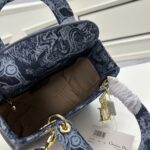 Dior Women CD Medium Lady D-Lite Bag Denim Blue Toile De Jouy Embroidery – Bild 6