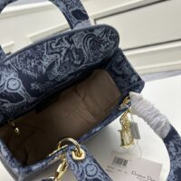 Dior Women CD Medium Lady D-Lite Bag Denim Blue Toile De Jouy Embroidery (1)