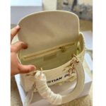 Dior Women CD Medium Lady D-Lite Bag Natural D-Lace Embroidery 3D Macramé Effect - immagine 10