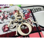 Dior Women CD Medium Lady D-Lite Bag White Multicolor Florilegio Embroidery - Image 8