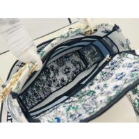 Dior Women CD Medium Lady D-Lite Bag White Multicolor Flowers Constellation Embroidery (4)