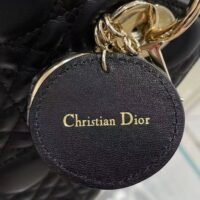 Dior Women CD Medium Lady Dior Bag Black Cannage Lambskin (3)