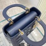 Dior Women CD Medium Lady Dior Bag Royal Blue Cannage Lambskin - immagine 4