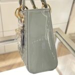 Dior Women CD Mini Lady Dior Bag Sage Green Patent Cannage Calfskin - immagine 3