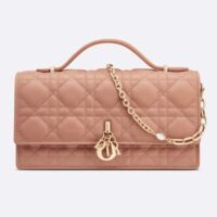 Dior Women CD Miss Dior Mini Bag Rose Des Vents Cannage Lambskin