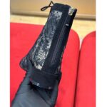 Dior Women CD Naughtily-D Ankle Boot Black Transparent Mesh Suede Embroidered Roses - immagine 8