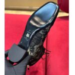 Dior Women CD Naughtily-D Ankle Boot Black Transparent Mesh Suede Embroidered Roses - immagine 9