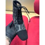 Dior Women CD Naughtily-D Ankle Boot Black Transparent Mesh Suede Embroidered Roses - immagine 6