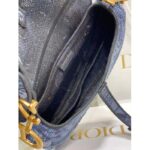 Dior Women CD Saddle Bag Denim Blue Albero Della Vita Embroidery – Bild 9