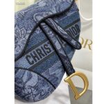 Dior Women CD Saddle Bag Denim Blue Albero Della Vita Embroidery – Bild 6
