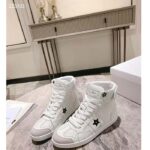 Dior Women CD Shoes Dior Star High-Top Sneaker White Calfskin Suede - Image 4