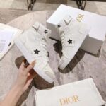Dior Women CD Shoes Dior Star High-Top Sneaker White Calfskin Suede - Image 10