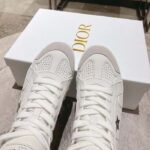 Dior Women CD Shoes Dior Star High-Top Sneaker White Calfskin Suede - Image 8