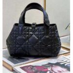 Dior Women CD Small Dior Toujours Bag Black Macrocannage Calfskin - Image 4