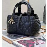 Dior Women CD Small Dior Toujours Bag Black Macrocannage Calfskin - Image 3