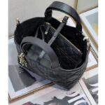 Dior Women CD Small Dior Toujours Bag Black Macrocannage Calfskin - Image 9