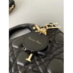 Dior Women CD Small Lady Dior Black My ABCDIOR Bag Cannage Lambskin - immagine 4