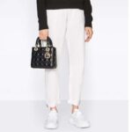 Dior Women CD Small Lady Dior Black My ABCDIOR Bag Cannage Lambskin - immagine 11