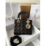 Dior Women CD Small Lady Dior Black My ABCDIOR Bag Cannage Lambskin - immagine 2