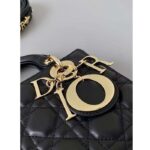 Dior Women CD Small Lady Dior Black My ABCDIOR Bag Cannage Lambskin - immagine 5