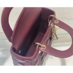 Dior Women CD Small Lady Dior My ABCDior Bag Deep Fuchsia Cannage Lambskin - Image 9
