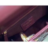 Dior Women CD Small Lady Dior My ABCDior Bag Deep Fuchsia Cannage Lambskin (3)