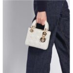 Dior Women CD Small Lady Dior My ABCDior Bag Latte Cannage Lambskin - Image 11