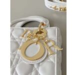 Dior Women CD Small Lady Dior My ABCDior Bag Latte Cannage Lambskin - Image 4