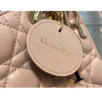 Dior Women CD Small Lady Dior My ABCDior Bag Powder Pink Cannage Lambskin (2)