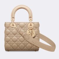 Dior Women CD Small Lady Dior My ABCDior Bag Sand-Colored Cannage Lambskin (2)