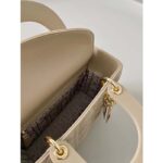 Dior Women CD Small Lady Dior My ABCDior Bag Sand-Colored Cannage Lambskin - Image 7