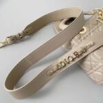 Dior Women CD Small Lady Dior My ABCDior Bag Sand-Colored Cannage Lambskin - Image 10