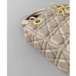 Dior Women CD Small Lady Dior My ABCDior Bag Sand-Colored Cannage Lambskin - Image 5