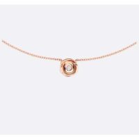 Dior Women CD Small Rose Dior Couture Necklace Pink Gold Diamonds 0.03 ct (3)