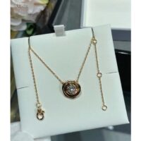 Dior Women CD Small Rose Dior Couture Necklace Pink Gold Diamonds 0.03 ct (3)