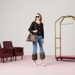 Gucci GG Unisex Savoy Medium Bowling Bag Beige Ebony GG Supreme Canvas Double G - immagine 11