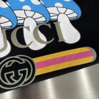 Gucci Men GG Cotton Jersey T-Shirt Print Black Crewneck Short Sleeves Oversize Fit (9)