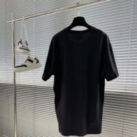 Gucci Men GG Cotton Jersey T-Shirt Print Black Crewneck Short Sleeves Oversize Fit (9)