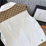 Gucci Men Washed Organic Denim Vest GG Light Blue Stone Bleached Point Collar Sleeveless - Image 8