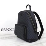 Gucci Unisex Backpack Interlocking G Black GG Supreme Canvas Leather Top Handle - Image 4