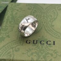 Gucci Unisex Blind For Love Silver Eye Hearts Birds Flowers Interlocking G 925 Sterling Silver (2)