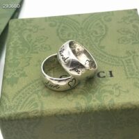 Gucci Unisex Blind For Love Silver Eye Hearts Birds Flowers Interlocking G 925 Sterling Silver (2)