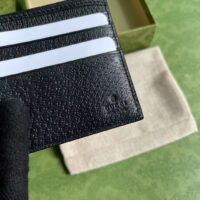 Gucci Unisex GG Bi-Fold Wallet Horsebit Black Leather Gold-Toned Hardware Moiré Lining (3)