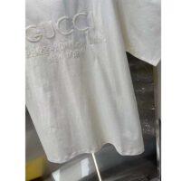 Gucci Unisex GG Cotton Jersey T-Shirt Off White Heavy Cities Embroidery Crewneck Short Sleeves Oversize Fit (11)