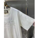 Gucci Women GG Cotton Jersey T-Shirt Off White Heavy Cities Embroidery Crewneck Short Sleeves Oversize Fit - Imagen 5